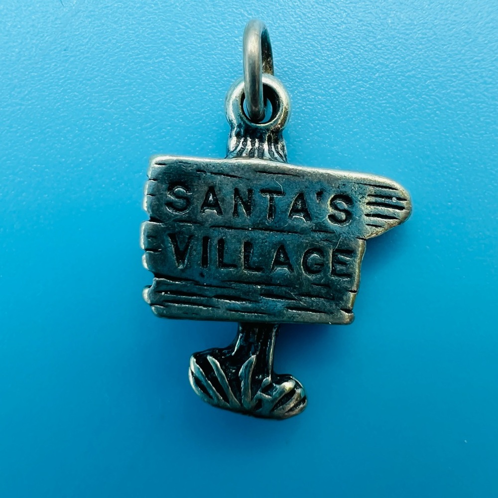 Santa's Village Sterling  Charm Pendant